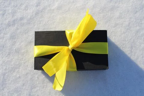 Gift on the snow Foto stock