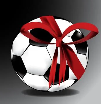 Gift soccer ball Stock Illustration