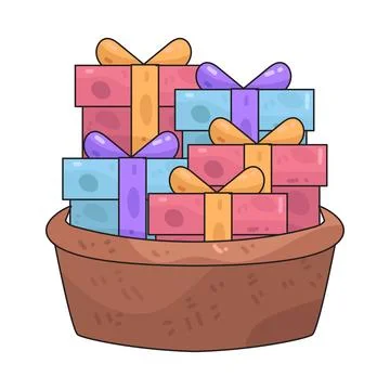 Gift stack illustration Stock Illustration