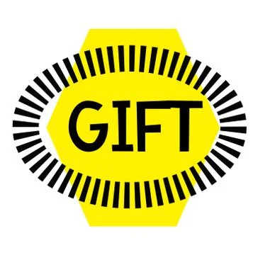 GIFT stamp on white 스톡 일러스트