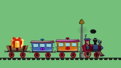 Gift on a steam train Stock Footage 168307825