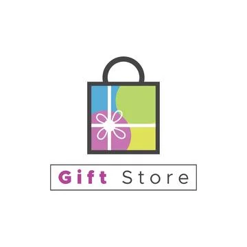 Gift Store Logo Stock Illustration