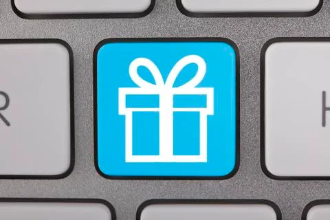 Gift Symbols on Keyboard Stock Illustration