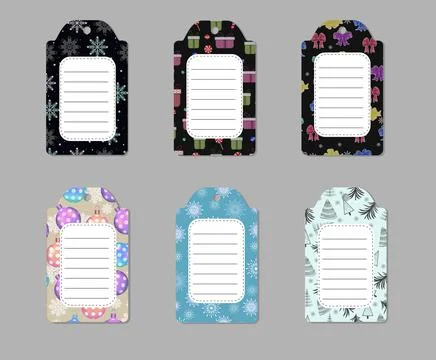 Gift tag set Stock Illustration