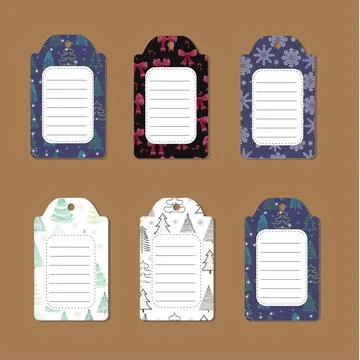 Gift tag sett Stock Illustration