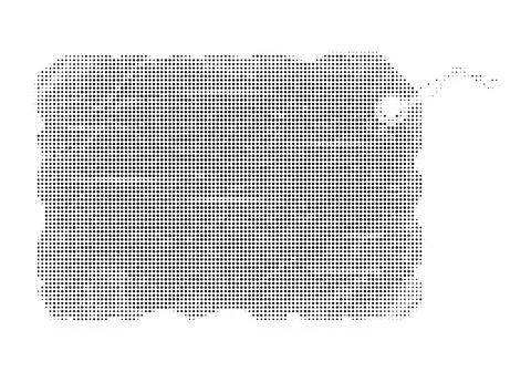 Gift tag shaped halftone pattern with string hole for creative merchandisin.. Stock Illustration
