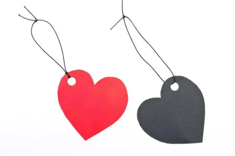 Gift tags "heart" Stock Photos