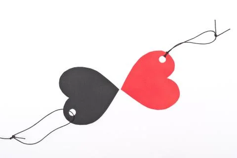 Gift tags "heart" Stock Photos