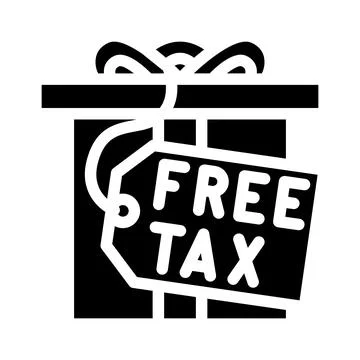 Gift tax glyph icon vector illustration イラスト素材