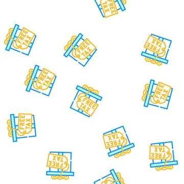Gift tax vector seamless pattern Stock Illustration