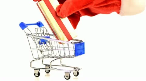 Gift in a trolley Stock Footage 11406740