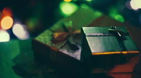 Gift Under Christmas Tree Stock Footage 43361134