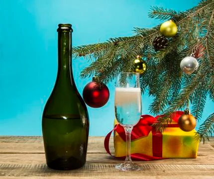 Gift under the Christmas tree Stock Photos