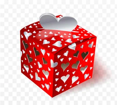 Gift on Valentin Day Transparent effects Stock Illustration