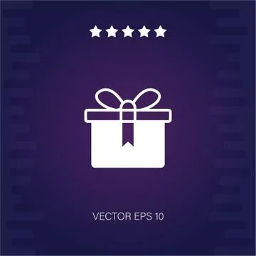 Gift vector icon Stock Illustration