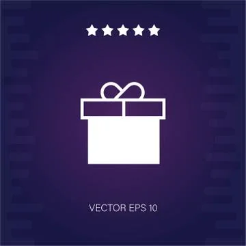 Gift vector icon Illustrazione stock