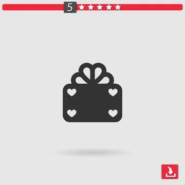 Gift vector icon Ilustração Stock