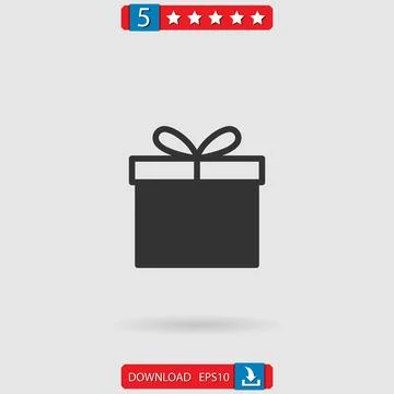 Gift vector icon Stock Illustration