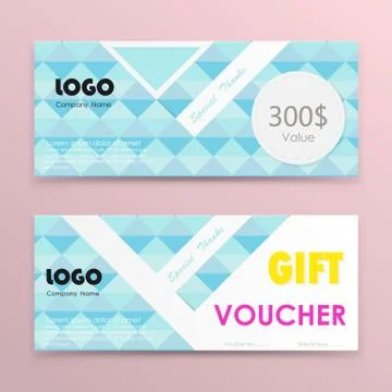 Gift voucher background or certificate coupon template with clean premium mod Stock Illustration