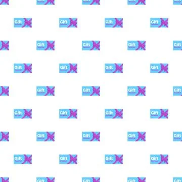 Gift voucher card pattern with ribbon bow Stock Illustration