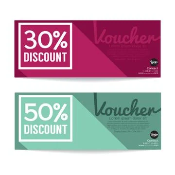 Gift Voucher Coupon Template Vector Illustration Stock Illustration