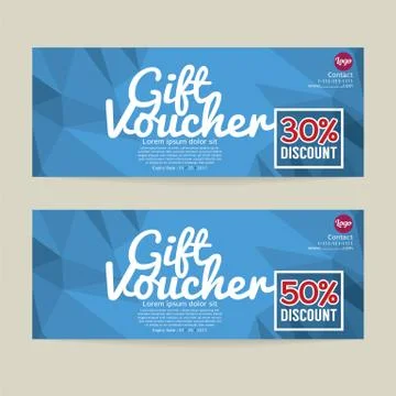 Gift Voucher Coupon Template Vector Illustration Stock Illustration