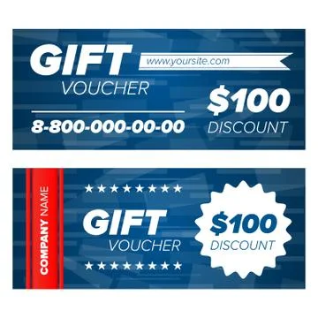 Gift voucher design Stock Illustration