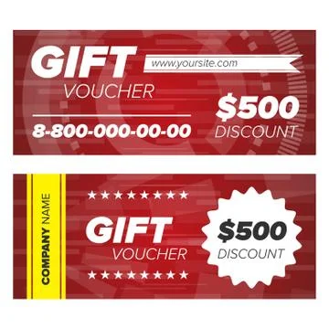 Gift voucher design Stock Illustration