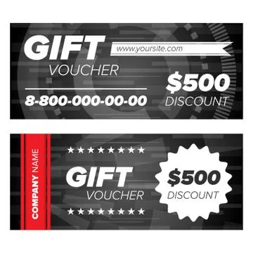 Gift voucher design Stock Illustration