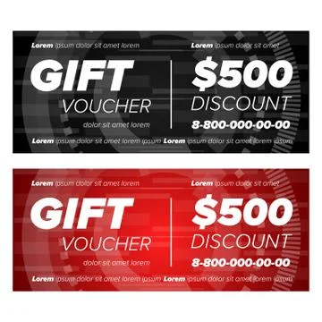 Gift voucher design Stock Illustration