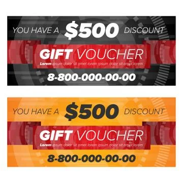 Gift voucher design Stock Illustration