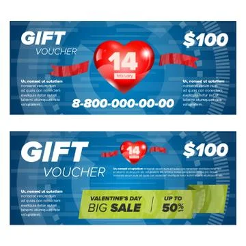 Gift voucher design Stock Illustration