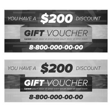 Gift voucher design Stock Illustration