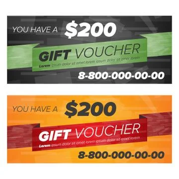 Gift voucher design Stock Illustration