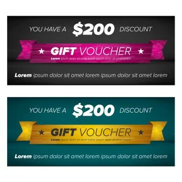 Gift voucher design Stock Illustration
