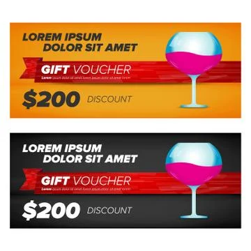 Gift voucher design Stock Illustration