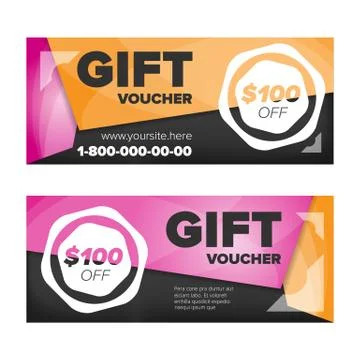 Gift voucher design Stock Illustration