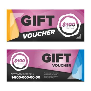 Gift voucher design Stock Illustration