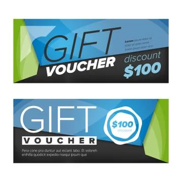 Gift voucher design Stock Illustration