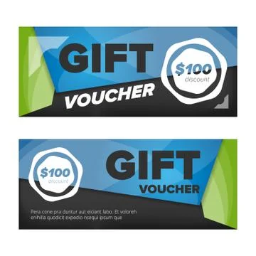 Gift voucher design Stock Illustration