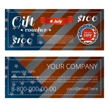 Gift voucher design Stock Illustration