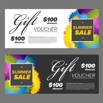 Gift voucher design Stock Illustration