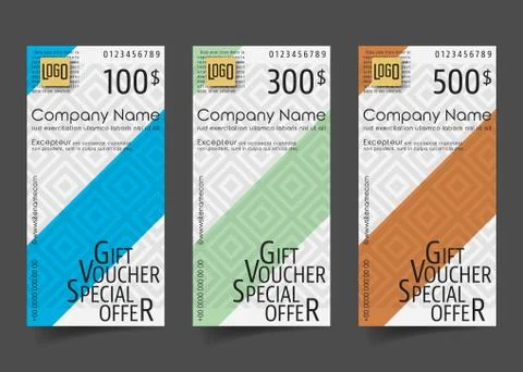 Gift voucher design Stock Illustration