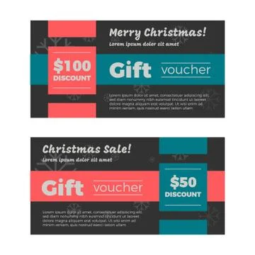 Gift voucher design Stock Illustration