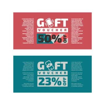 Gift voucher design Stock Illustration