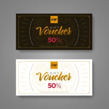 Gift Voucher Design Template Illustrazione stock