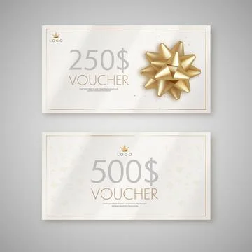 Gift voucher. Discount coupon Stock Illustration