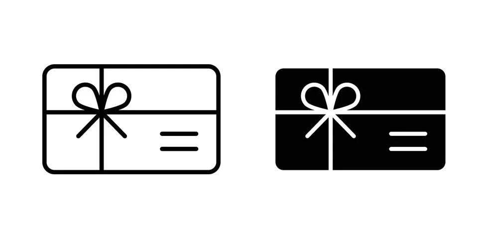 Gift voucher icon for design projects and web UI Stock Illustration