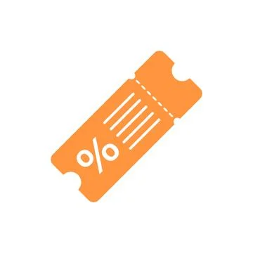 Gift voucher icon in flat style. Discount vector illustration on isolated b.. Illustrazione stock