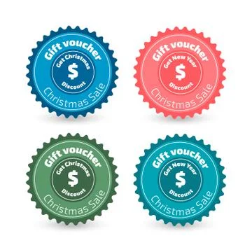 Gift voucher label Stock Illustration